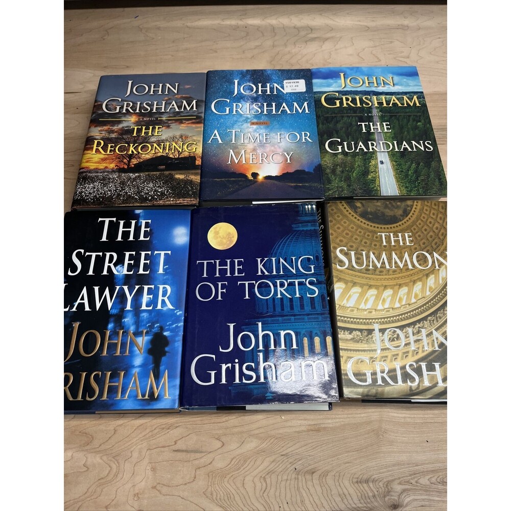 Lot of 6 John Grisham  HARCOVER books ￼ the summons, the guardians and more